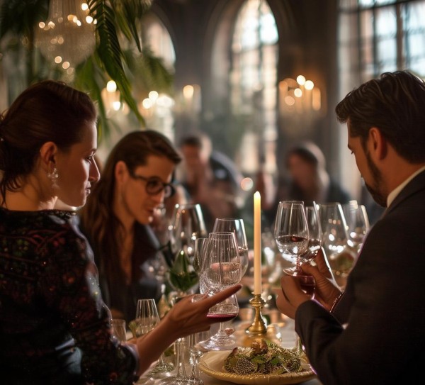 优雅、尊重、优雅的酒宴礼仪