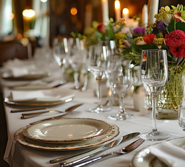 酒店服务礼仪餐桌，细节细致